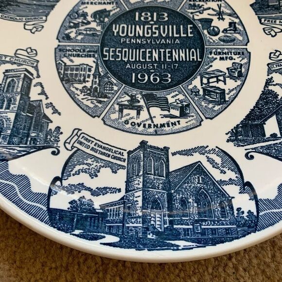 Youngsville Pennsylvania Sesquicentennial 1813-1963 Souvenir Plate - Picture 5 of 11